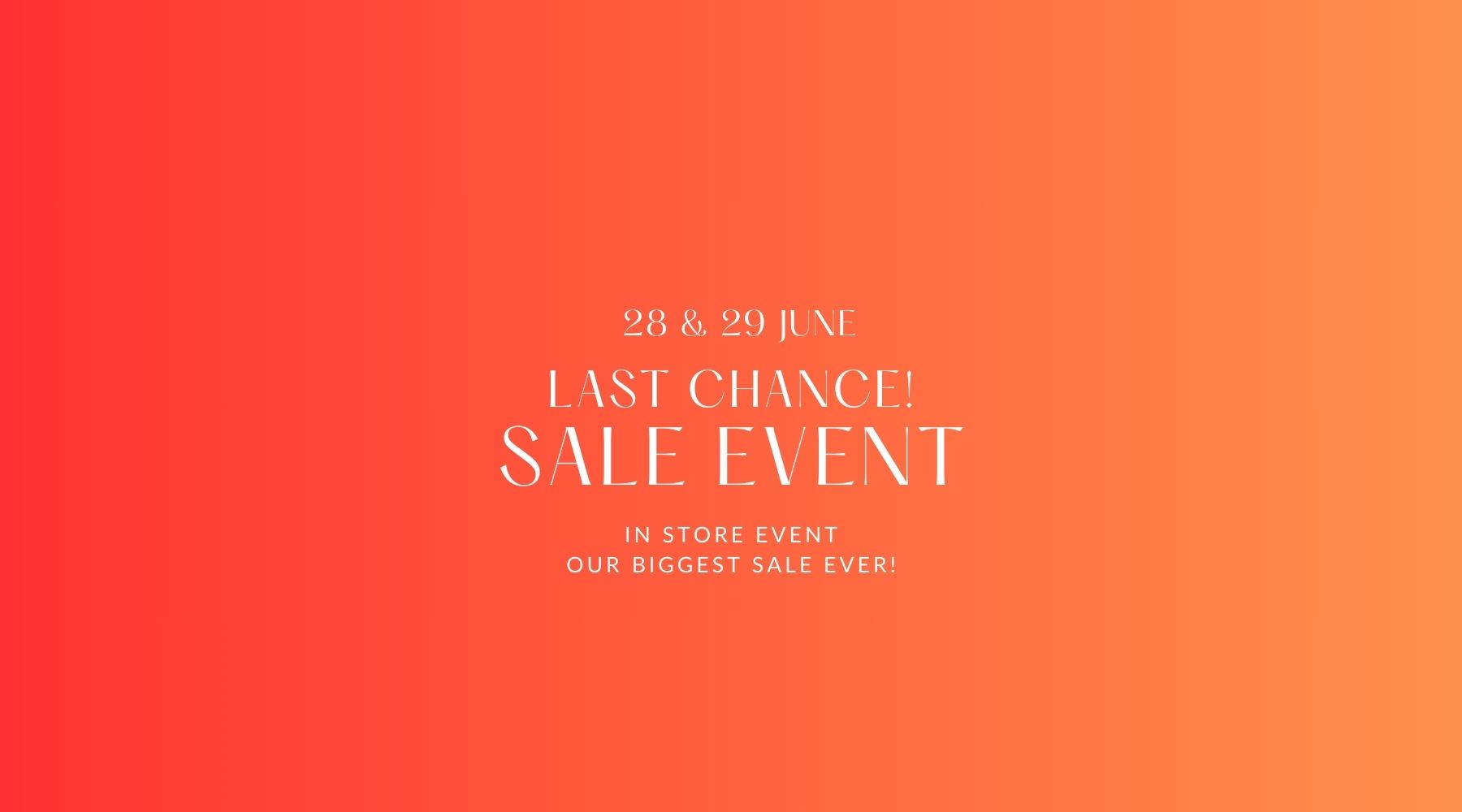 LAST CHANCE! SALE EVENT | BERLIN, 28-29 June