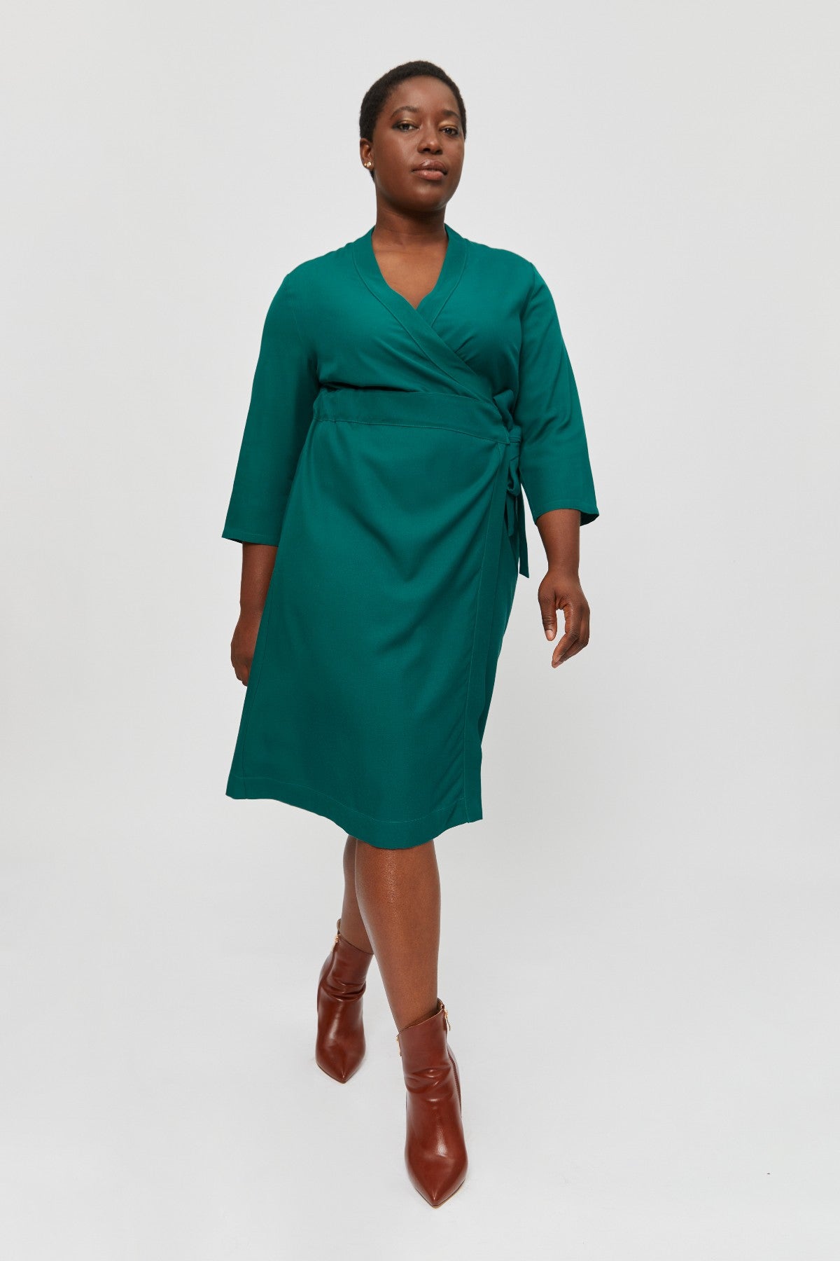 SANDRA Knielanges Business Kleid mit Taschen. Kleid gr 42 (XL) - AYANI
