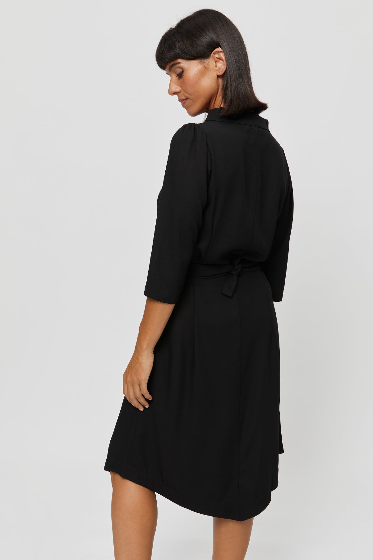 Kleid puffärmel schwarz - AYANI