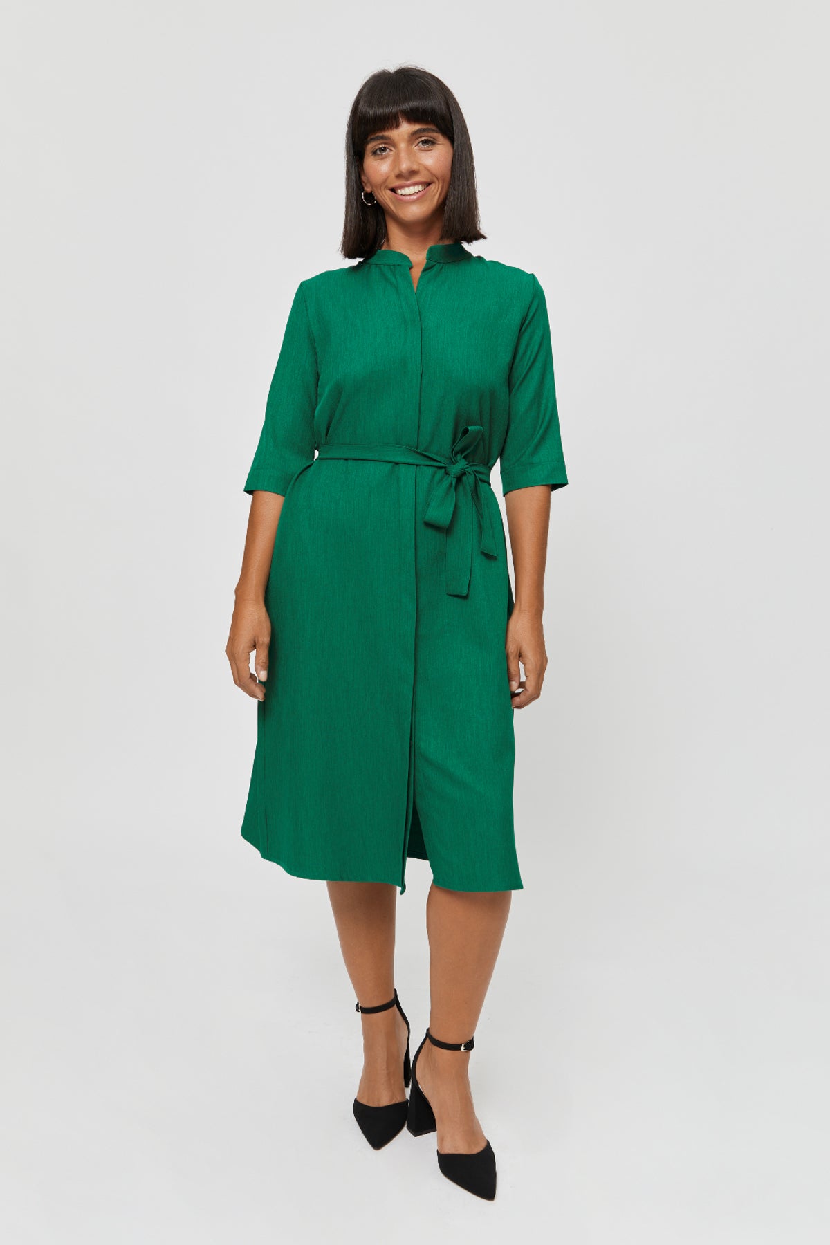 LIDIA Damen Midi Blusenkleid - AYANI