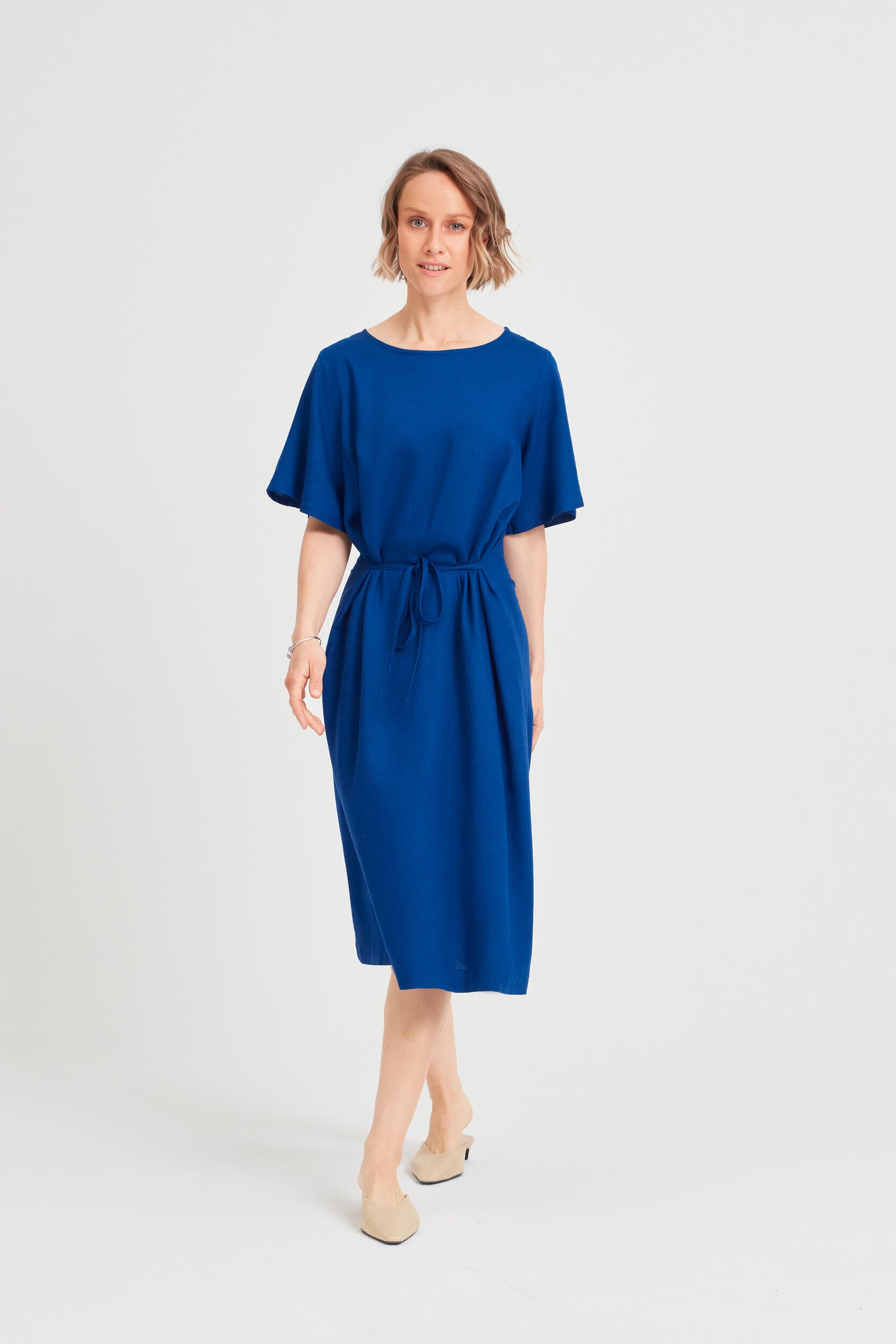 AYANI NIKA elegantes abendkleid sommerkleid mit Taschen