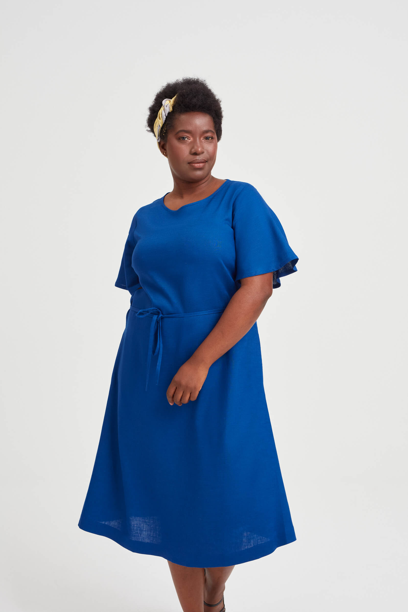 AYANI NIKA elegantes abendkleid blau in großen größen