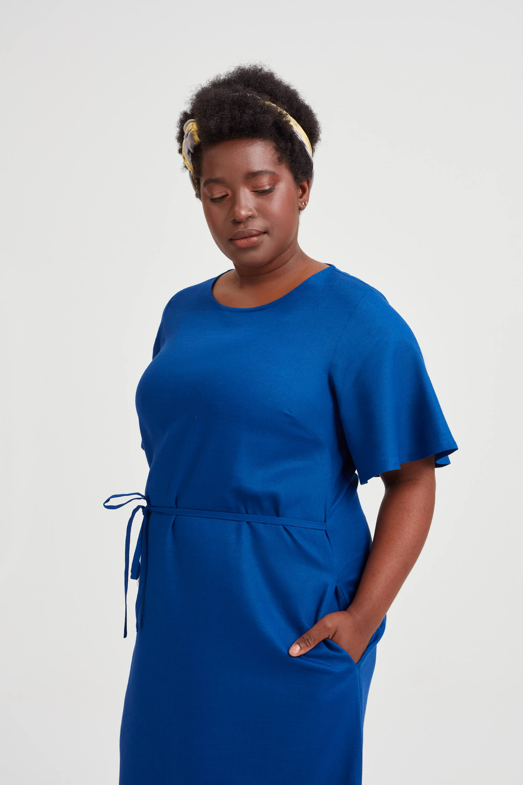 AYANI NIKA elegant blue evening dress plus size option