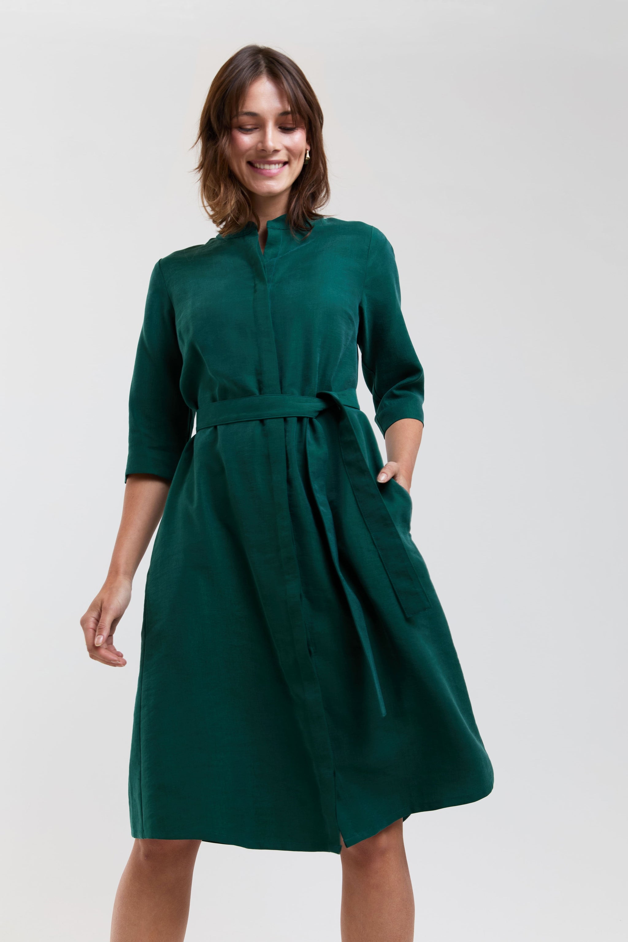forest green shirt dress Forest Green Faux Suede Button Down Shirt Dress