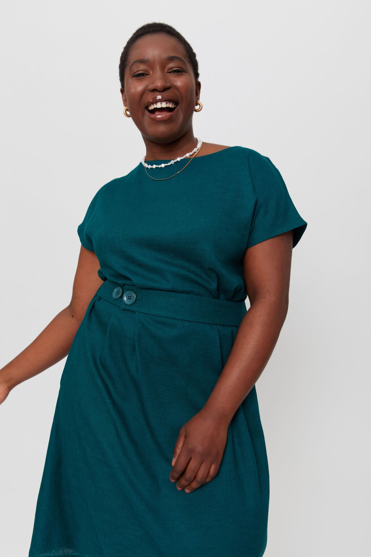 Sati | Sommerkleid mit Rundhalsausschnitt in Grün