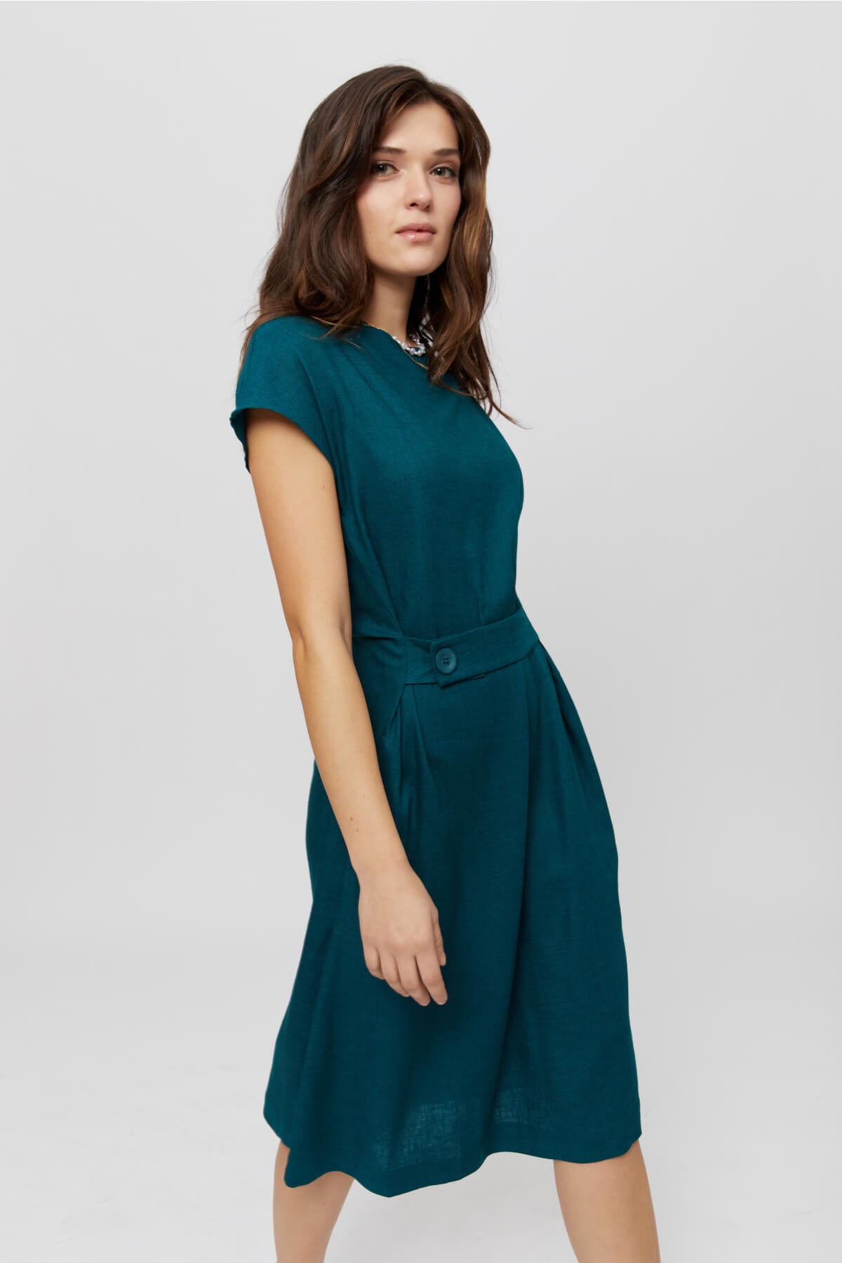 Casual Dress SATI, Summer Casual A Line Dress in Green - AYANI