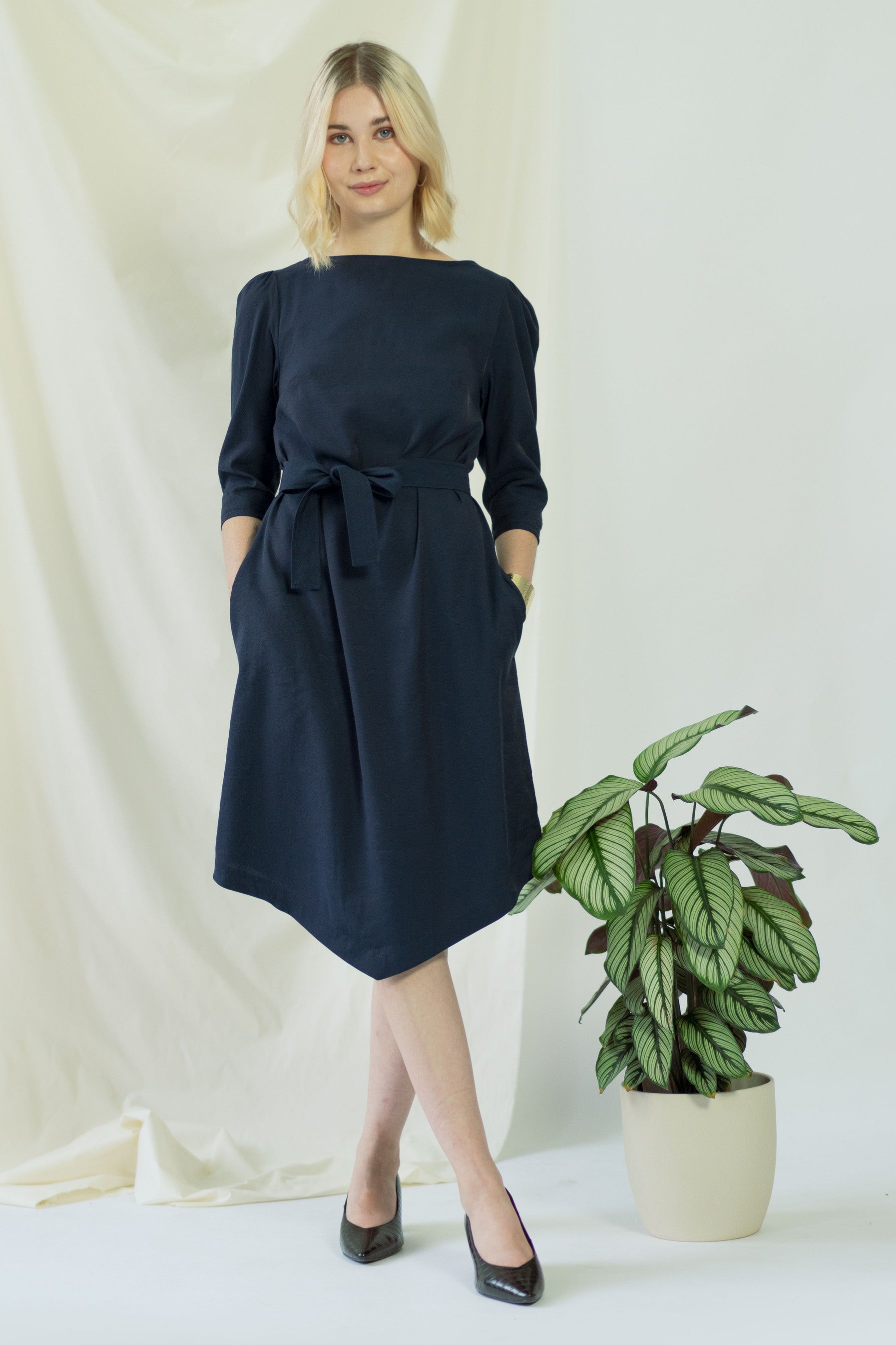 A Linie Business Kleid TERESA in Dunkelblau