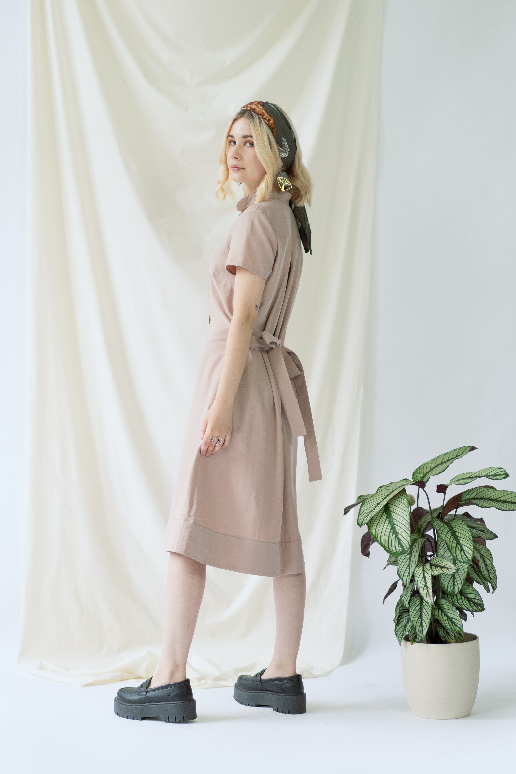 Melanie | Shirt Dress with short sleeves in rose