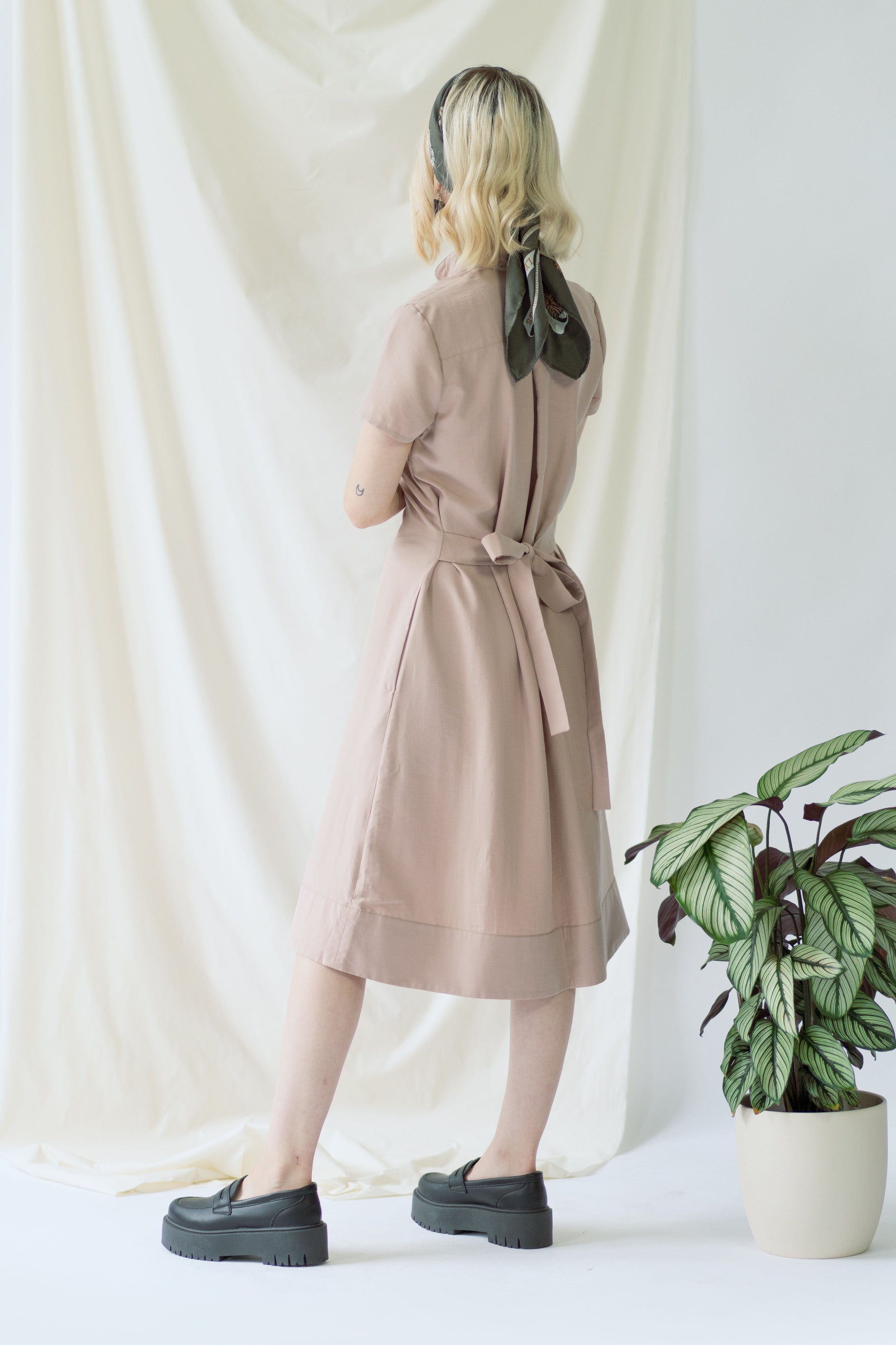Melanie | Shirt Dress with short sleeves in rose