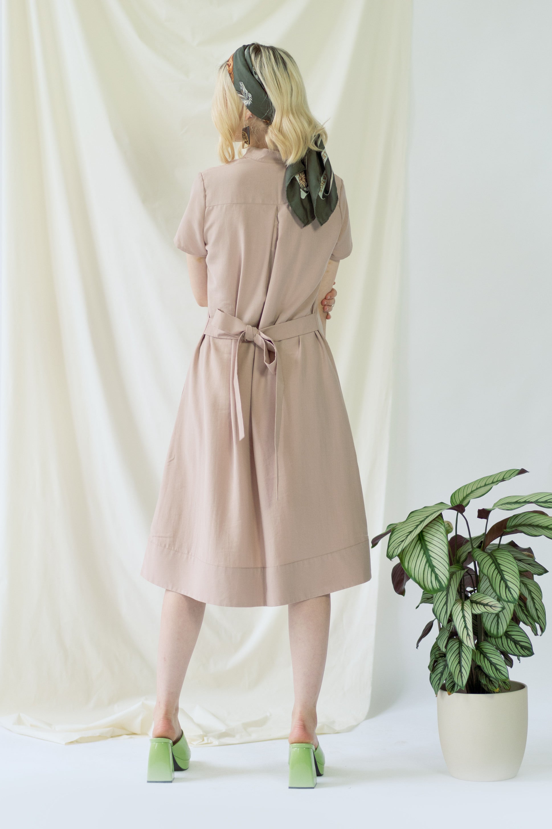 Melanie | Shirt Dress with short sleeves in rose