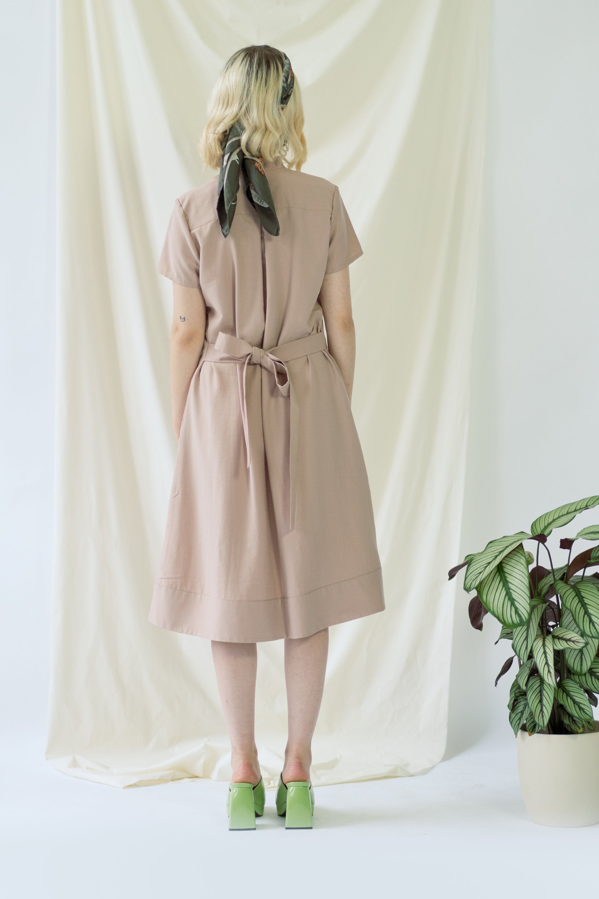 Melanie | Shirt Dress with short sleeves in rose