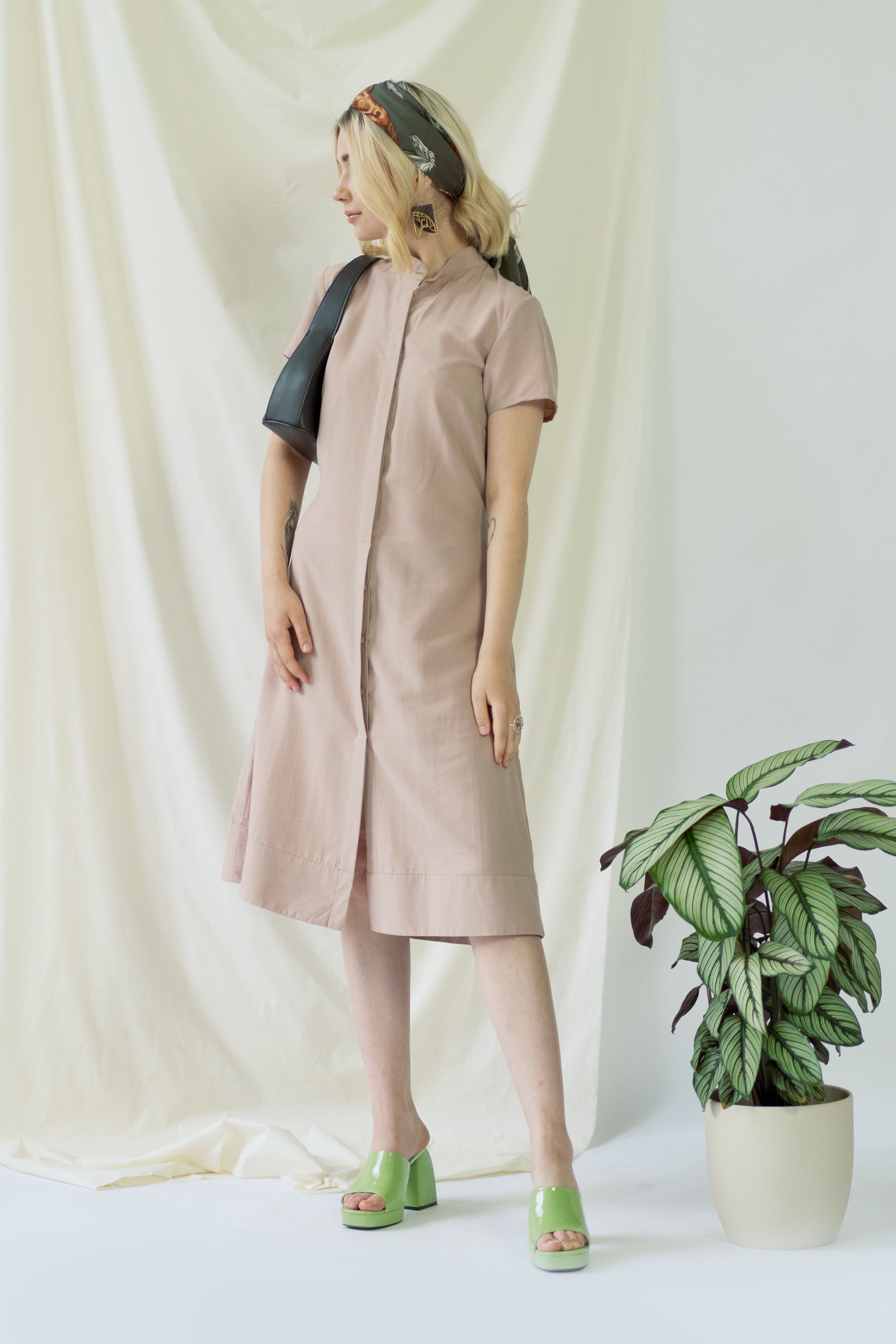 Melanie | Shirt Dress with short sleeves in rose