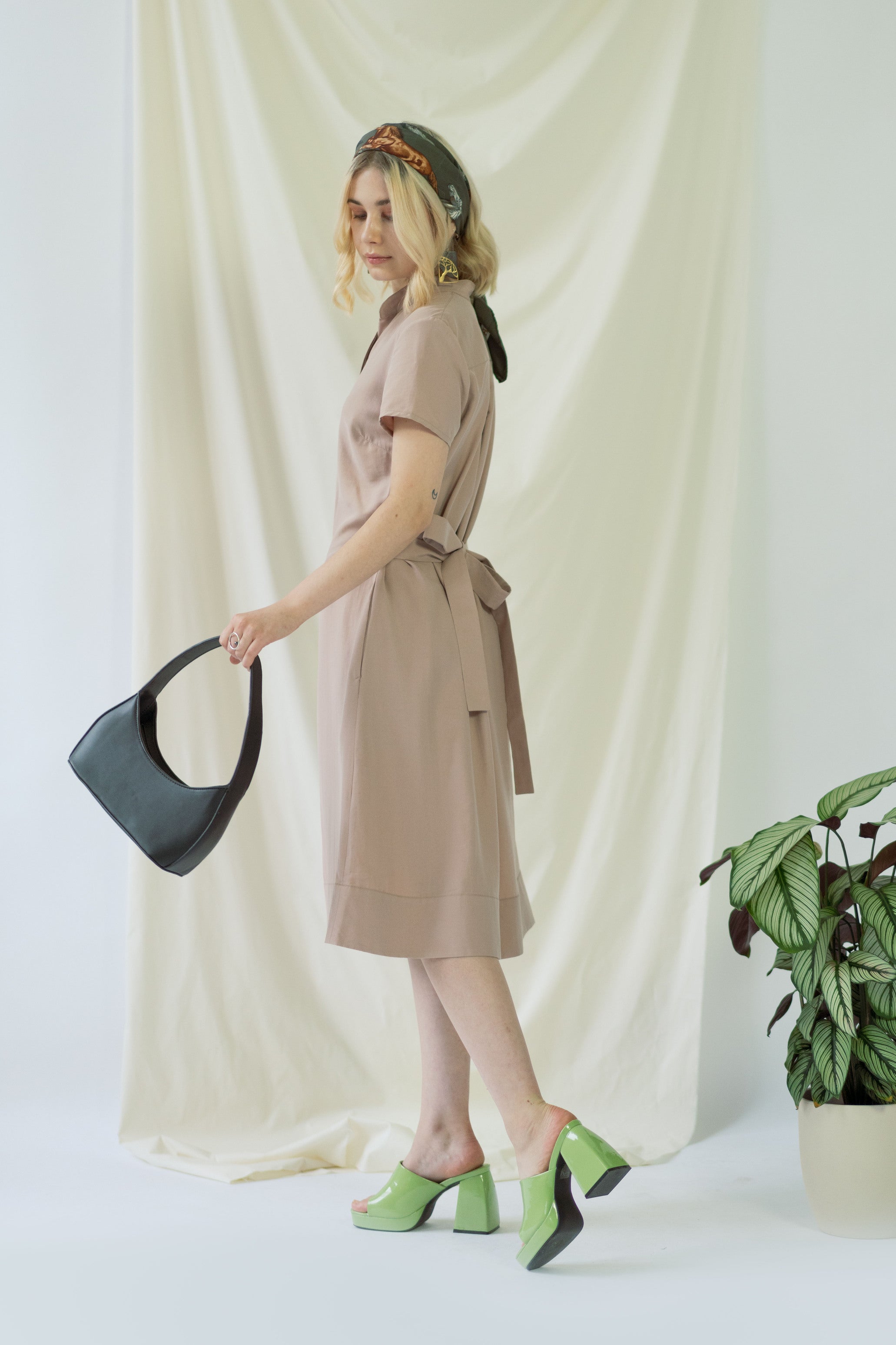 Melanie | Shirt Dress with short sleeves in rose