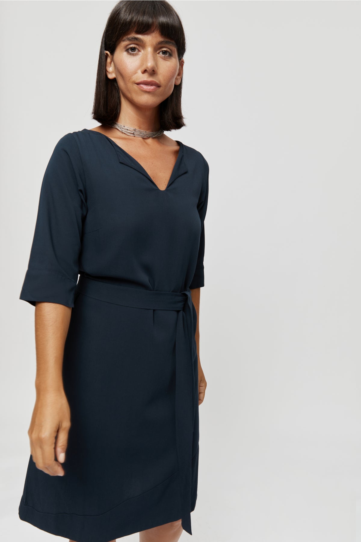 Catherine | Dress in Anthracite with optional belt
