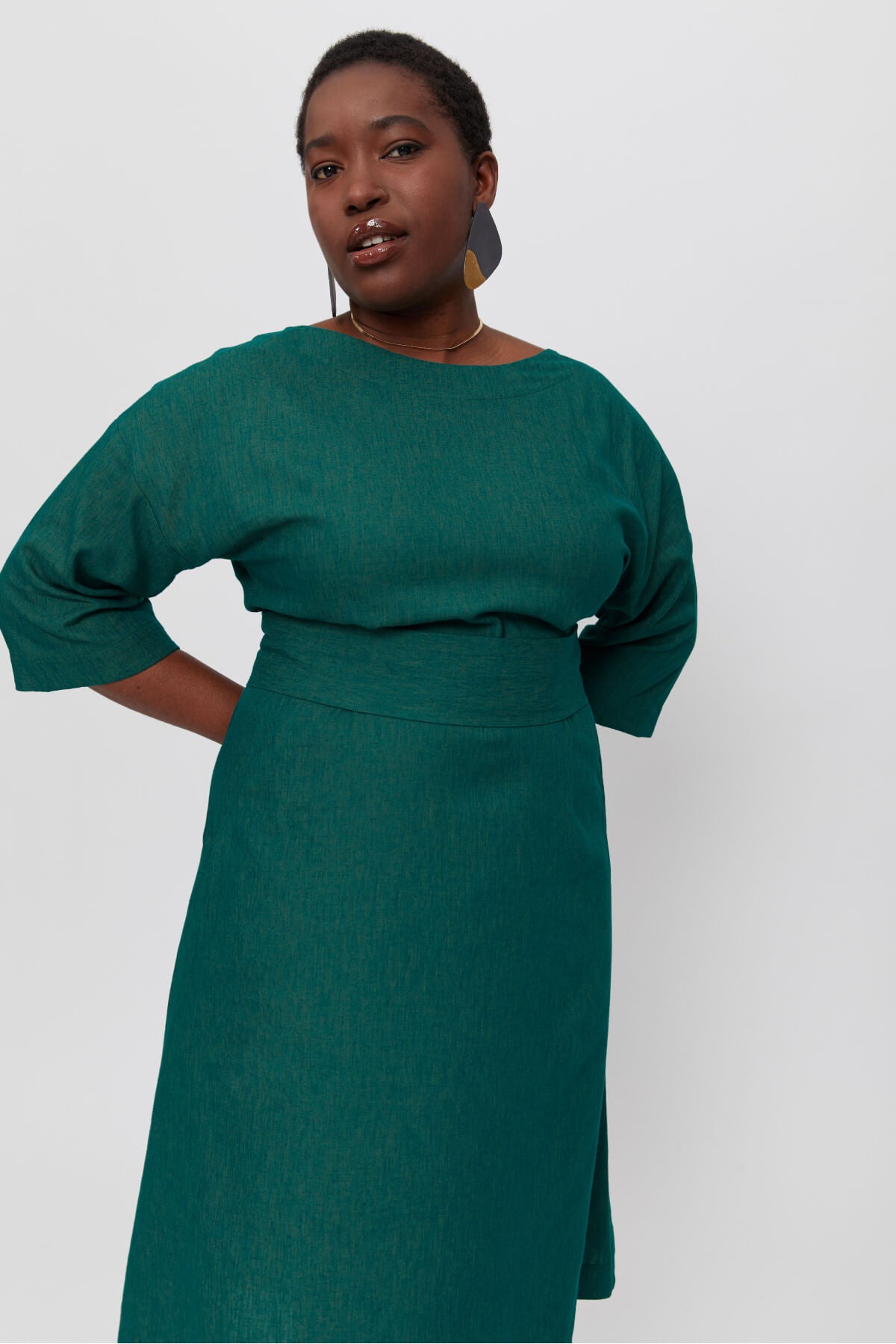 Emerald green best sale dress with pockets