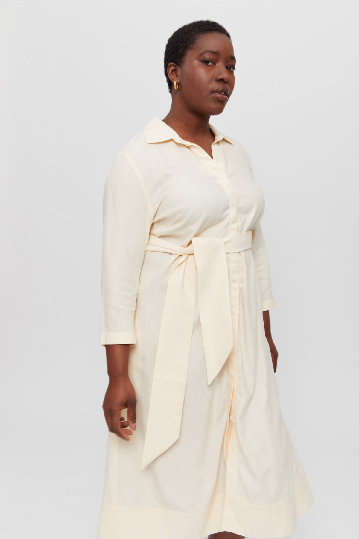 Linen shirt dress plus sales size