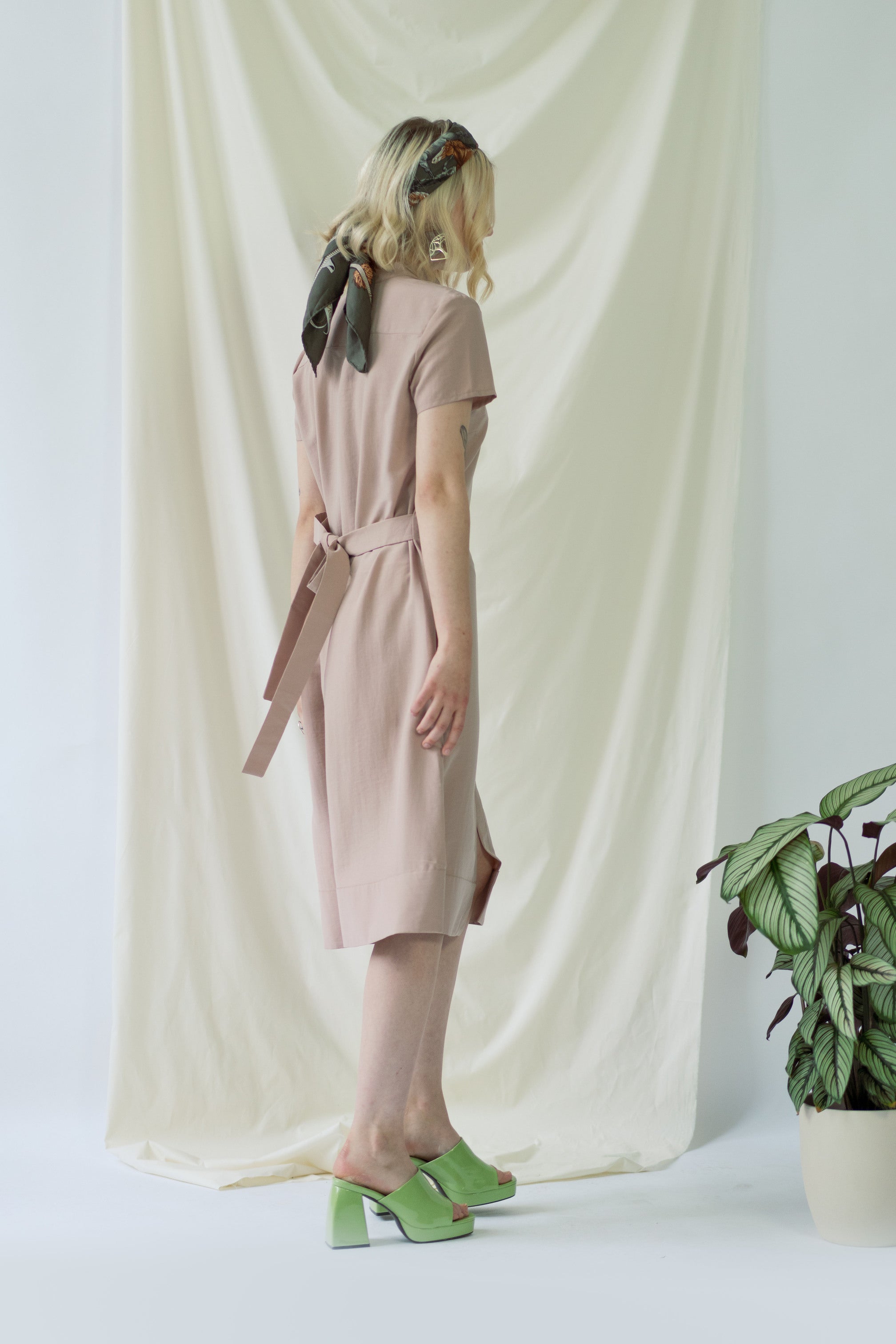 Melanie | Shirt Dress with short sleeves in rose