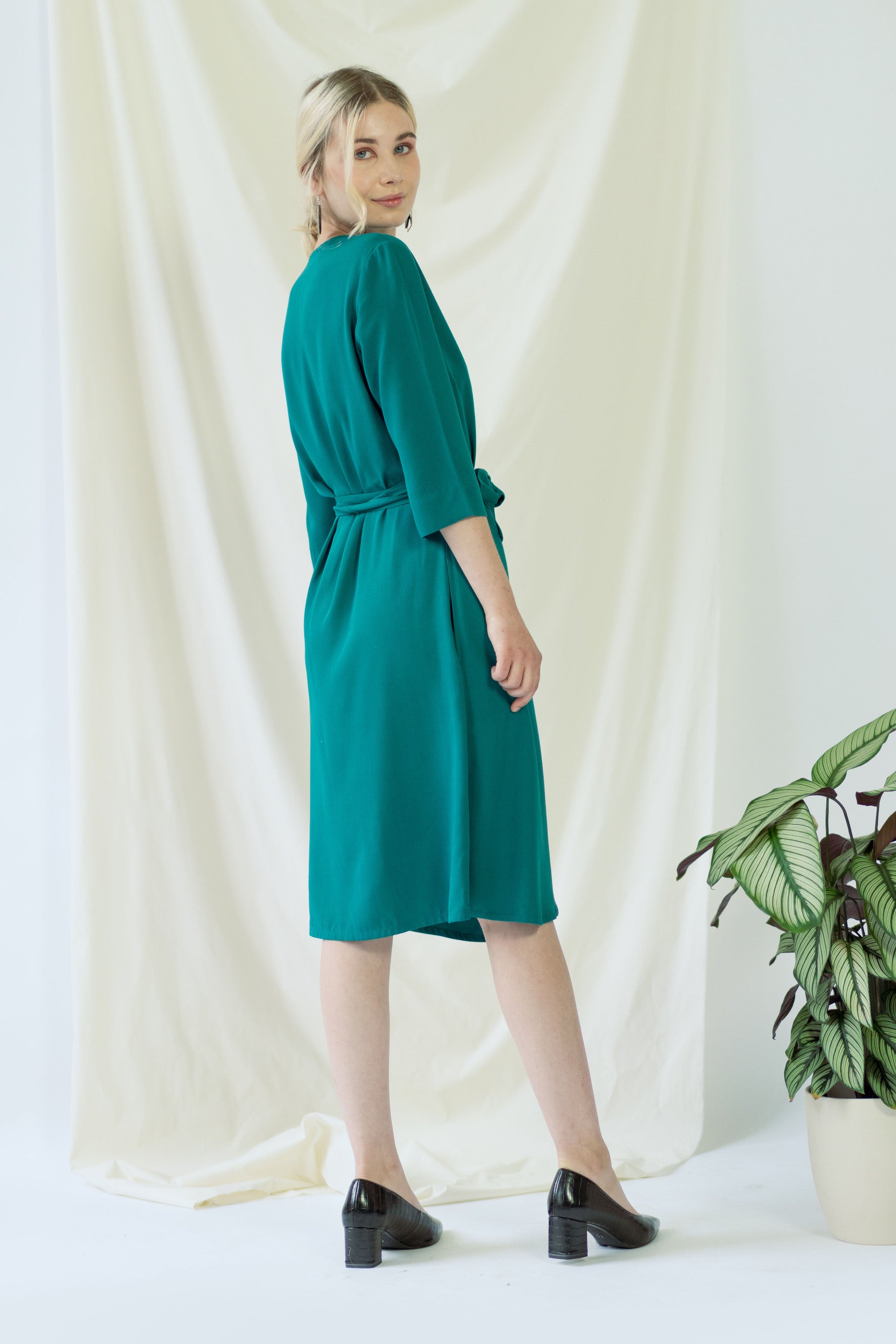 Marlene | Classy Wrap Dress in Green