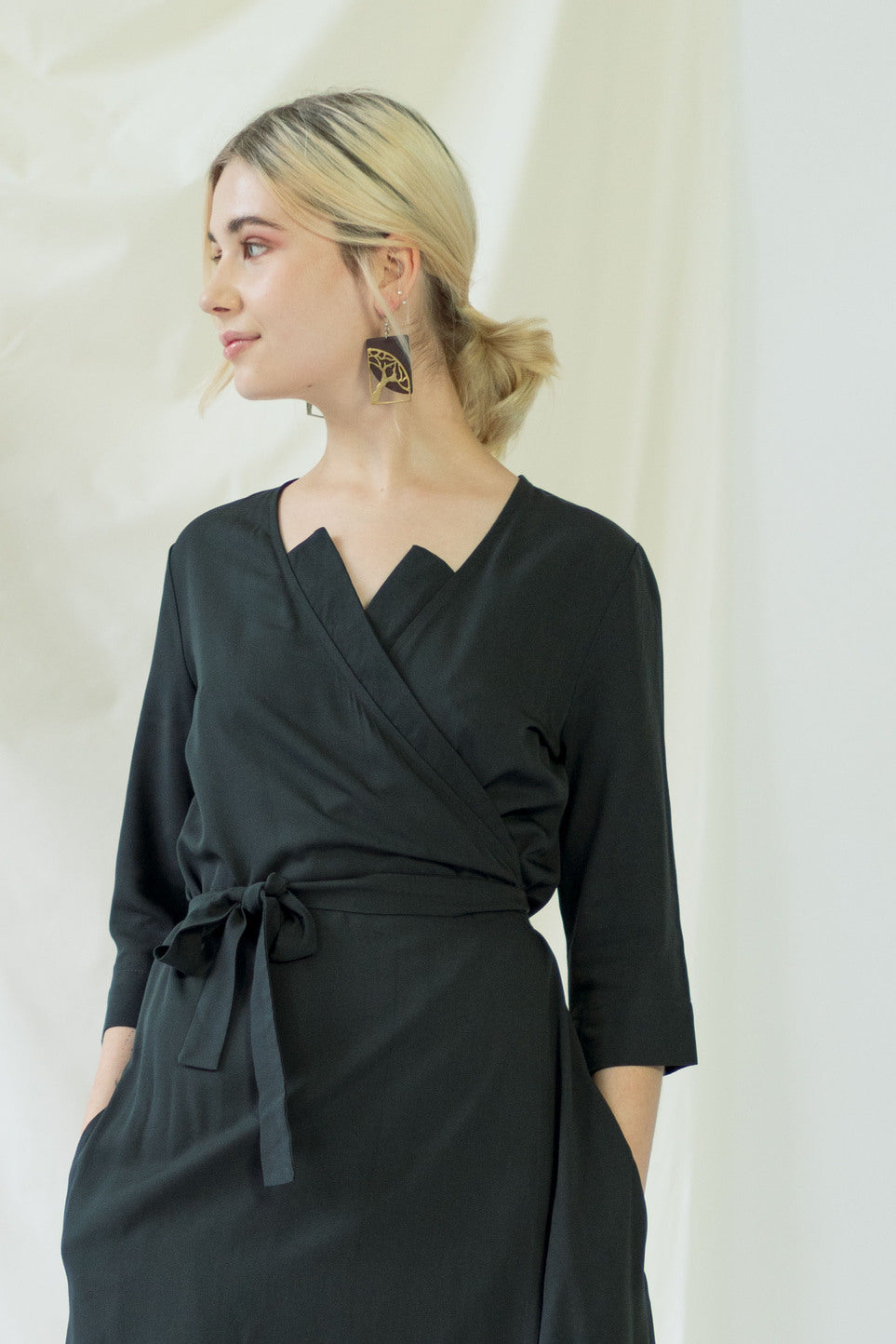 Marlene | Classy Wrap Dress in Black
