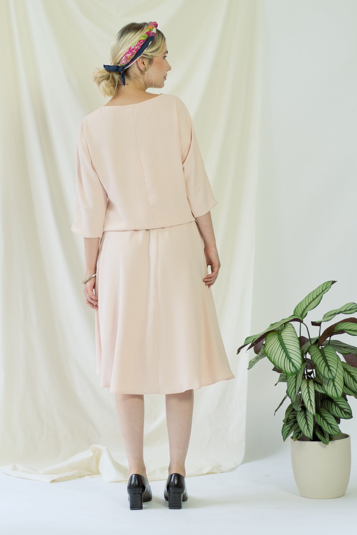 Anahit | Drapey Dress In Soft Pink